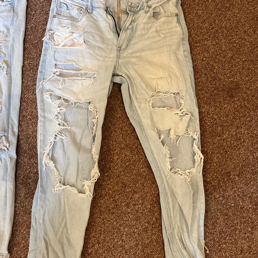 Distressed Light Blue Women's Jeans